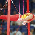 LONDRES. El gimnasta chino Yibing Chen durante la prueba de anillas en la competición de gimnasia masculina de los Juegos Olímpicos Londres 2012. Foto: EFE