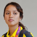 LONDRES.- La nadadora ecuatoriana Samantha Arévalo (AFP)