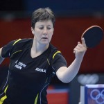 LONDRES. La húnara Krisztina Toth se enfrenta a la venezolana Fabiola Ramos en la ronda preliminar de la competición individual femenina de tenis de mesa de los Juegos Olímpicos de Londres 2012. Foto: EFE