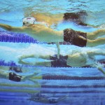 LONDRES. El nadador ruso Alexander Sukhorukov (al frente) durante la competición de 4x200m estilo libre masculino de natación en los Juegos Olímpicos de Londres 2012. Foto: EFE
