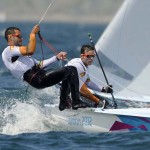 WEYMOUTH. Los españoles Onan Barreiros y Aaron Sarmiento navegan durante la competición masculina de Vela 470 en los JJ.OO. de Londres 2012. Foto: EFE