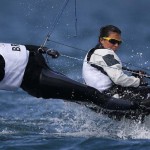 WEYMOUTH. Las brasileñas Fernanda Oliveira (i) y Ana Barbachan durante la jornada de practicas que han realizado previa a la primera jornada de competición en la categoría 470, en la sede de vela de Londres 2012. Foto: EFE