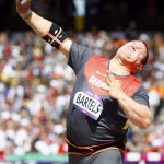 LONDRES. El alemán Rolf Bartels compite en la prueba de clasificación masculina de lanzamiento de peso de los Juegos Olímpicos de Londres 2012. Foto: EFE