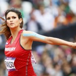 LONDRES. La paraguaya Leryn Franco compite en la ronda clasificatoria de la prueba de lanzamiento de jabalina en la competición de Atletismo en Londres. Foto: EFE