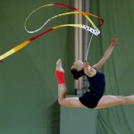 LONDRES. La gimnasta Carolina Rodríguez, única representante española en individual, entrena en el Wembley Arena. Foto: EFE