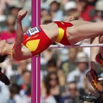 LONDRES. La atleta española Ruth Beitia durante su participación en el salto de altura de la competición olímpica de atletismo, en el Estadio Olímpico de Londres. Foto: EFE