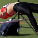 LONDRES. La atleta belga Tia Hellebaut durante su participación en el salto de altura de la competición olímpica de atletismo, en el Estadio Olímpico de Londres. Foto: EFE