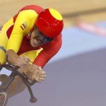 LONDRES. El ciclista español Eloy Teruel Rovira pedalea en la prueba contrarreloj de 1km individual masculina, de ciclismo en pista correspondiente a los Juegos Olímpicos de Londres 2012. Foto: EFE