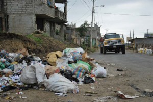 En la avenida 4ta de la cooperativa Sergio Toral es común ver montículos de basura. En la avenida 4ta de la cooperativa Sergio Toral es común ver montículos de basura.