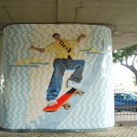 Uno de los murales, en honor a los skaters, del conjunto recreacional Deportes Extremos Skateboarding y Bicicross. Uno de los murales, en honor a los skaters, del conjunto recreacional Deportes Extremos Skateboarding y Bicicross.