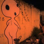 Lisette Abarca observa su obra terminada en una calle de la zona de Urdesa en Guayaquil. Lisette Abarca observa su obra terminada en una calle de la zona de Urdesa en Guayaquil.