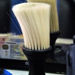 Una de las brochas que utilizan en la Peluquería Mi Alborada.