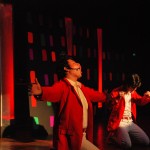 Elihú Caldas y Moisés Logan durante el show ¡Monologueros, humor en gajo!
